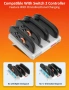 Стойка за зареждане Nintendo Switch 2 контролери 4 в 1 бързо зареждане, снимка 8