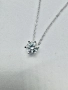 Сребърно колие с мойсанит (диамант) 1 карат , снимка 7
