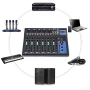 Професионален 7-канален студиен миксер Depusheng HT7 Bluetooth с USB DJ MP3 жак , снимка 12