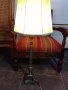 Настолна лампа с бронзов обков и плафон от кожа, снимка 10