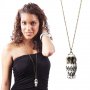 3289 Дамско дълго колие Кралица бухал с камъни, снимка 1