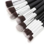 Четки за грим - 10 броя с дървени дръжки и глави от мек косъм HZS47, снимка 3