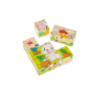 Дървени кубчета, пъзел Farm Animals, 9 части, 10,3x10,3x3,5 cm, снимка 1 - Игри и пъзели - 44935030