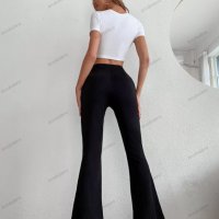 Дамски панталон с широки крачоли и висока талия, 3цвята - 023, снимка 5 - Панталони - 39259327