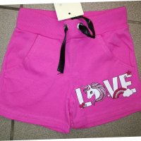 Къси панталонки за момиче, розов цвят, с картинка конче, снимка 5 - Детски къси панталони - 36831431