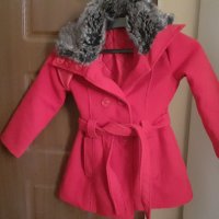 Кокетно червено палтенце за малка госпожица, снимка 2 - Детски якета и елеци - 38448944
