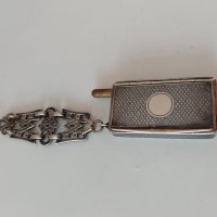 Сребърен 900 проба кибритник с ниело/ Late 19th Century French Silver, Gold & Niello Vesta case/, снимка 2 - Антикварни и старинни предмети - 39705924