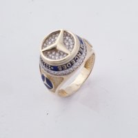 Златен пръстен Мерцедес, снимка 2 - Пръстени - 35342851