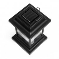 Соларен фенер за маса, черен, снимка 3 - Декорация за дома - 32632345