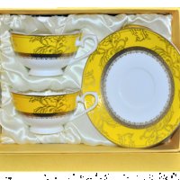 Костен порцелан чаши за двама за кафе, чай или капучино, снимка 4 - Романтични подаръци - 27726381