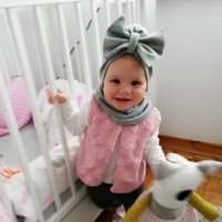 Бебешка шапчица с шал, снимка 3 - Шапки - 43591693
