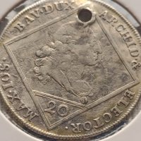 Сребърна монета 20 кройцера 1770г. Йозеф Махсимилиян Бавария 26041, снимка 2 - Нумизматика и бонистика - 42999503