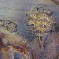 19 век Дърворезба Ръчна Изработка- Коне Чиния за Стена, снимка 5 - Антикварни и старинни предмети - 26253623