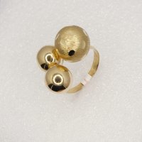 Дамски златни пръстени  с топчета  -14К, снимка 3 - Пръстени - 38938745