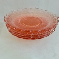 антикварни чинии цветно стъкло , снимка 1 - Антикварни и старинни предмети - 26637331