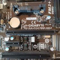 Дънна платка Gigabyte GA-F2A78M-HD2 + AMD Quad A10-7700k 3400MHz 95W Socket FM2+ 8GB DDR3 1600, снимка 3 - Дънни платки - 31214830