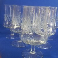 Големи красив чаши за алкохол, гравирани, столче, 6 бр комплект, снимка 5 - Чаши - 27682033