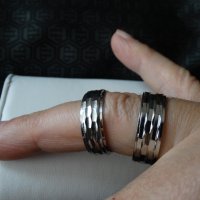 Лот нови мъжки пръстени, бижутерска стомана, снимка 5 - Пръстени - 42961809