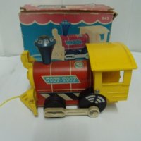 № 6689 стара играчка - влакче / локомотив  - Fisher - Price  Toys - Великобритания 1977 г   , снимка 1 - Други ценни предмети - 39000907