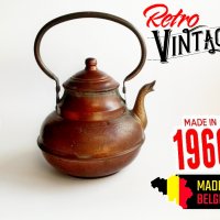 Винтидж меден и месингов чайник, снимка 1 - Антикварни и старинни предмети - 33344921