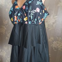 Shein XXXL/ XXXXL -Плажна  нова рокля/ танкини за много едра дама, снимка 2 - Бански костюми - 40679373