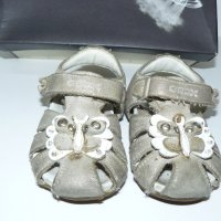 GEOX Сандали сребристи, закрити пръстчета, естествена кожа – 22 номер, снимка 8 - Детски сандали и чехли - 28723399