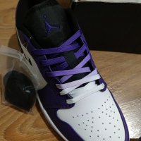 Нови Nike Air Jordan 1 Low Purple , снимка 2 - Маратонки - 36807266
