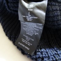 G-Star Raw Avihu Shawl Knit Mazarine Blue Мъжки Пуловер Размер M/L, снимка 12 - Пуловери - 35460849