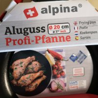 Alpina Profi Line Тиган от лят алуминий 24/28см, Германия, снимка 4 - Съдове за готвене - 38798877