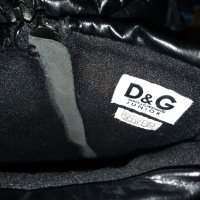  Дамски черни ботуши DOLCE&GABBANA /D & G/ JUNIOR, снимка 2 - Дамски ботуши - 43545477