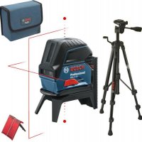  Линеен лазер Bosch GCL 2-15 /стойка RM 1 Professional+статив BT 150 Professional, снимка 1 - Други инструменти - 32490157