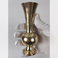 Малка ваза месинг, снимка 4 - Антикварни и старинни предмети - 43885307
