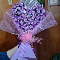 ЗАПОВЯДАЙТЕ!!💗НОВО!! Шоколадов, ръчно изработени,букети"MY LOVE"💜, снимка 2 - Подаръци за жени - 44132587