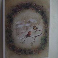 Картичка птички Presttige Kerstdagen en Gelukkig Nieuwajaar 2, снимка 1 - Декорация за дома - 28491757