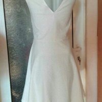 Бяла релефна рокля на H&M👗🌹L/XL👗🌹арт.306, снимка 3 - Рокли - 33138250