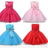 Детска рокля Брокат ново Размер 120 ново 5 налични цвята, снимка 2 - Детски рокли и поли - 32405383