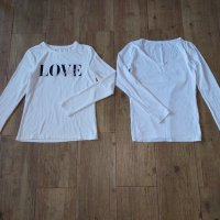 Лот 2 броя Нови Бели дамски блузи с дълъг ръкав S размер, снимка 1 - Блузи с дълъг ръкав и пуловери - 42947171