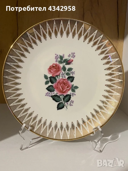 Winterling. Чиния със златен мотив., снимка 1