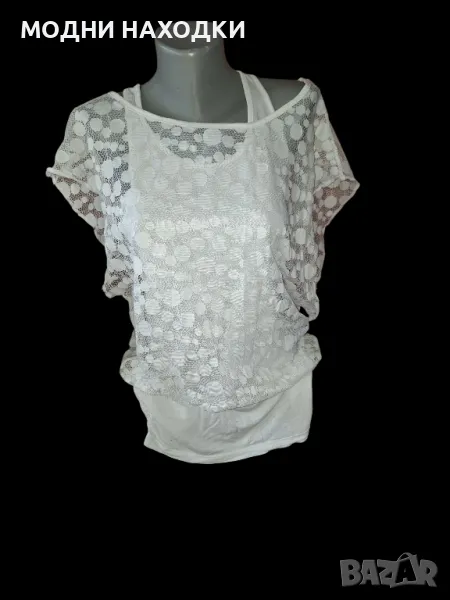 Интересна Дантелена Блуза, снимка 1