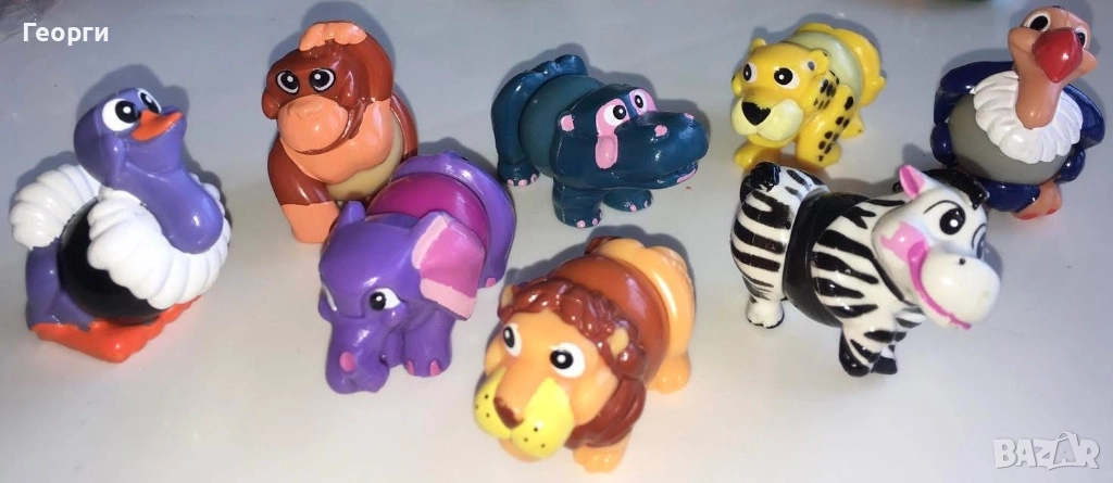 Kinder Surprise Ball Animals (1994) фигурки с африкански животни с топчета по средата от Италия, снимка 1