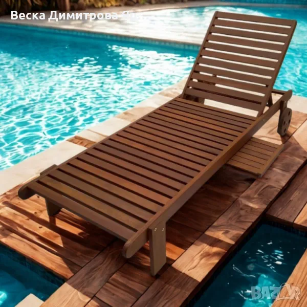 Диван Muhler Meranti с матрак и възглавница BEIGE, снимка 1