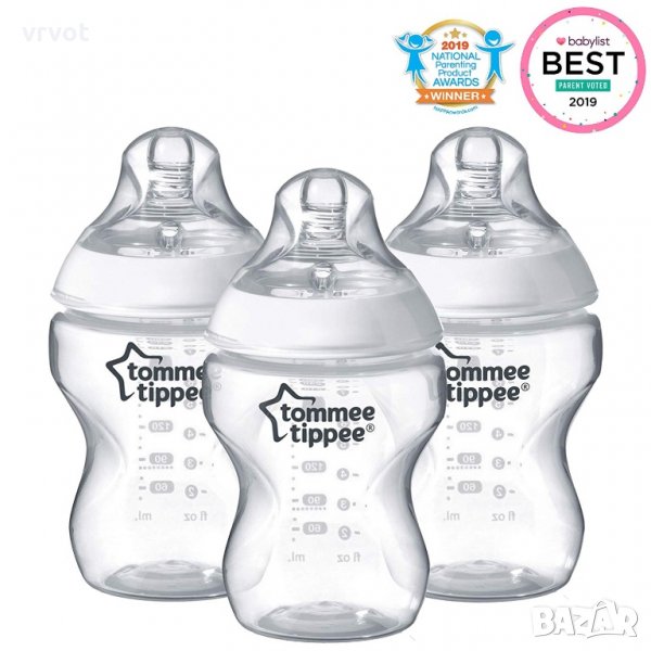 Шише Easi-Vent 260ml с биберон 0м+, снимка 1