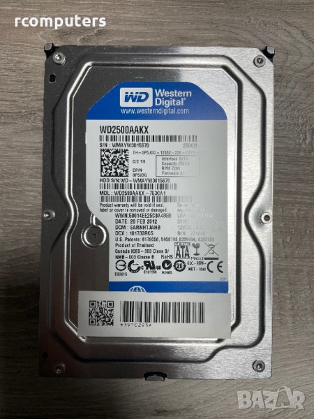 Хард диск WD 250GB SATA за компютър, снимка 1