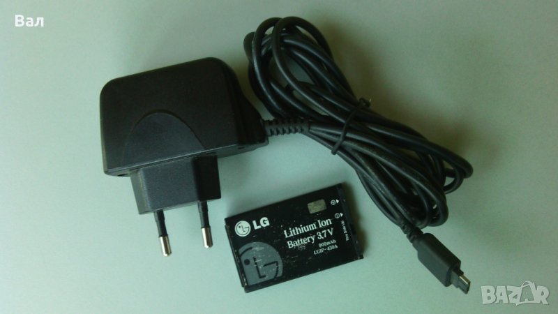 Оригинално зарядно за телефон LG + батерия, снимка 1