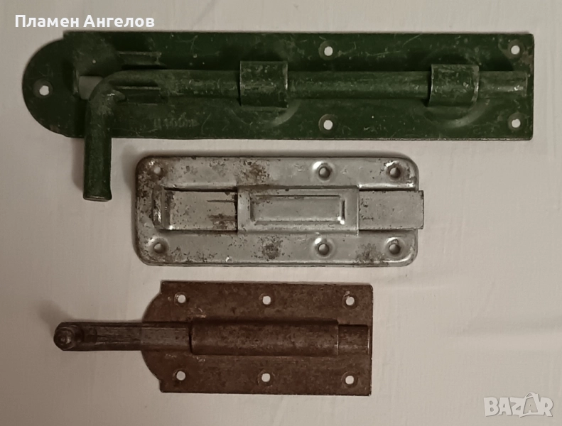 Лот от 3 броя стари резета за врати. , снимка 1