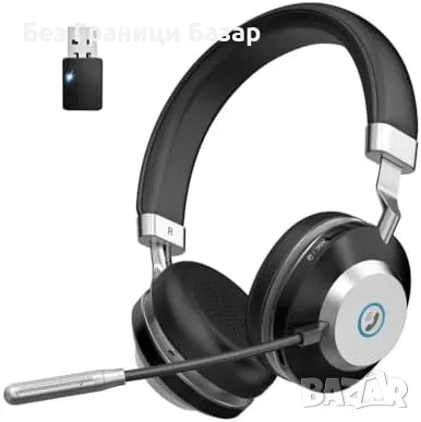 Нови Професионални безжични слушалки с микрофон за работа и Zoom, снимка 1