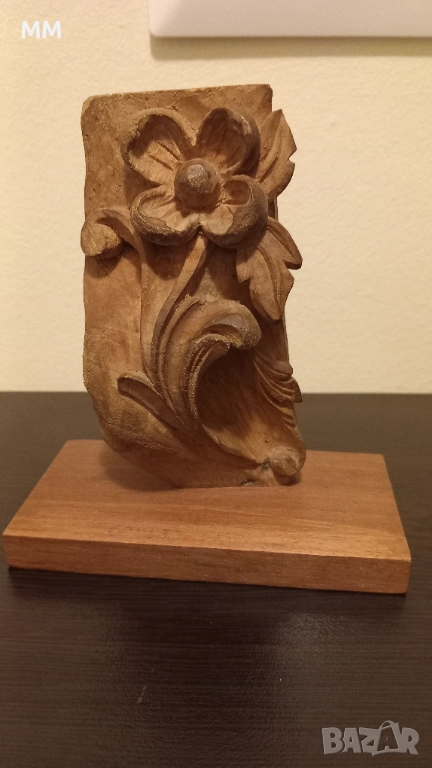 Дърворезба цвете, снимка 1