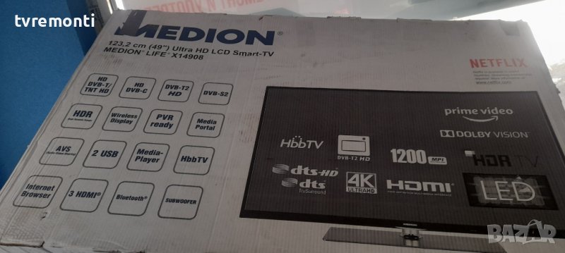 TV Smart MEDION 49" 4K Ultra HD Wi-Fi, снимка 1