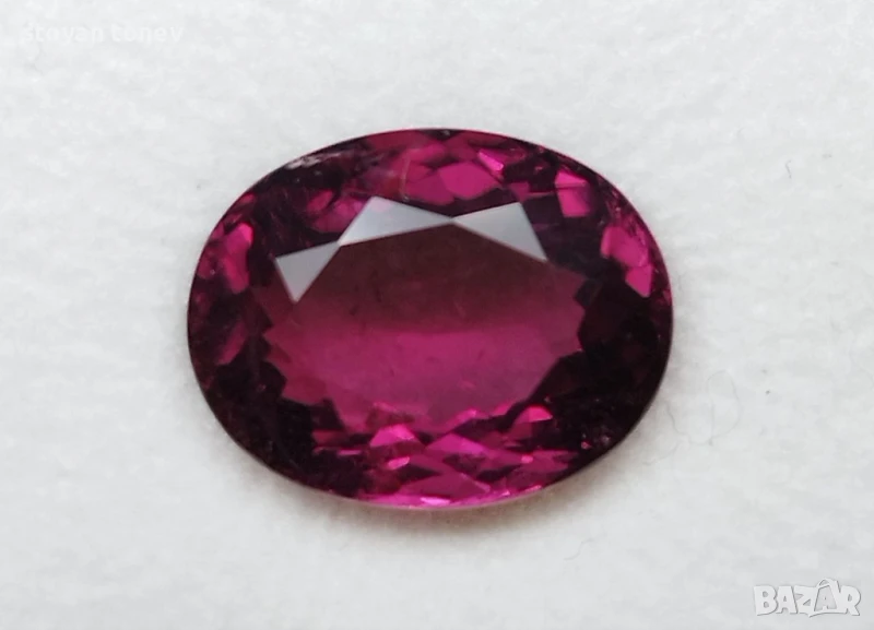 Рубелит турмалин с прекрасен виолетово червен цвят 5.12кт.! Нов! , снимка 1
