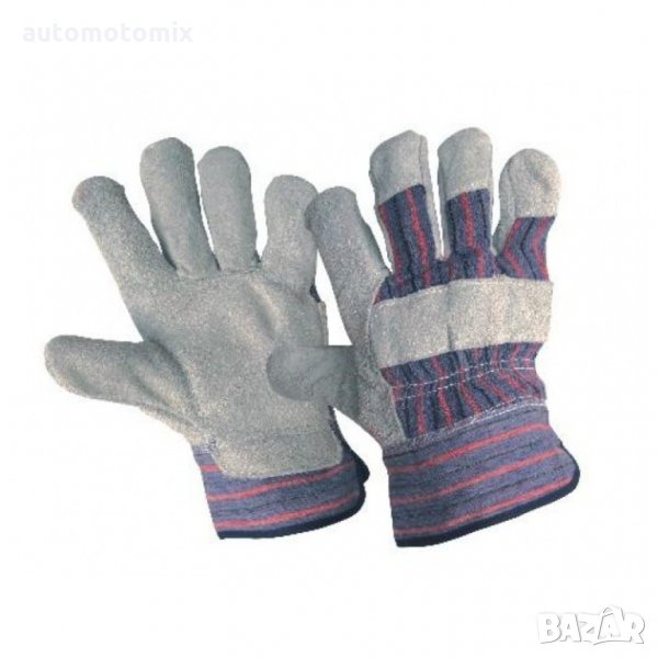РАБОТНИ РЪКАВИЦИ ОТ ВЕЛУР И ПЛАТ -  2БР. В КОМПЛЕКТ, снимка 1